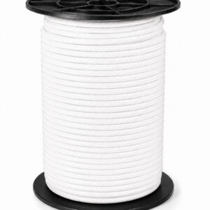 Cordelină elastică albă Cordflex 6 mm, 8 mm, 10 mm, 12 mm și 14 mm