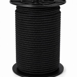 Cordelină elastică neagră Cordflex 6 mm, 8 mm, 10 mm, 12 mm și 14 mm